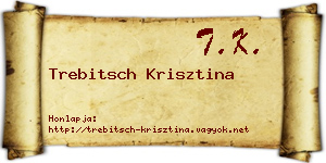 Trebitsch Krisztina névjegykártya